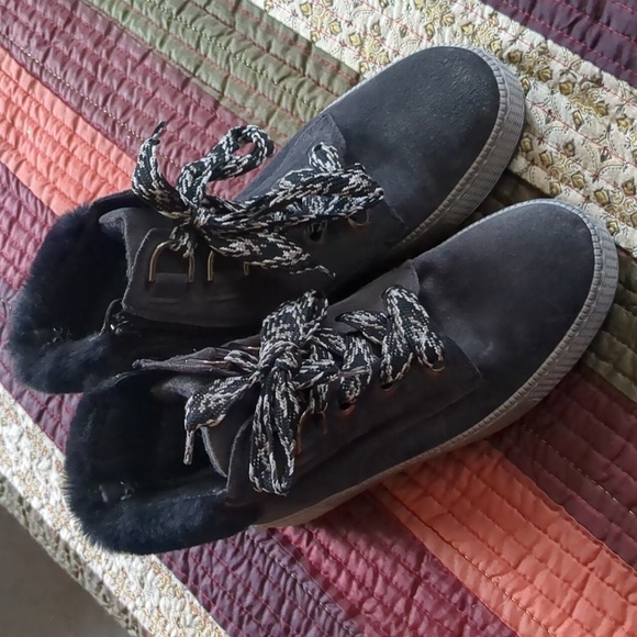 GABOR* faux fur rubber tread side zip faux lace up winter boot ladies size 36 - Picture 3 of 17